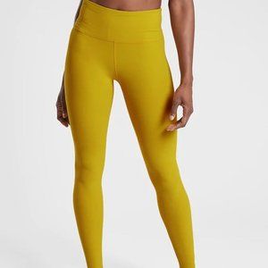 NWOT Athleta Yellow Elation 7/8 Leggings